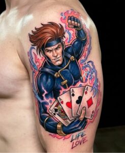 Man playing Cards Joker Hand Arm Tattoo Inkbulb