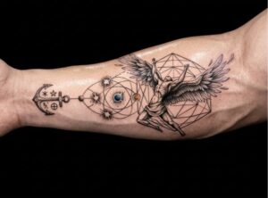 Man Wings Angel Hand Arm Tattoo Design Inkbulb