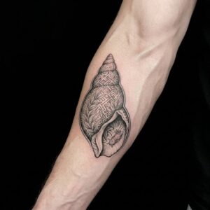 Conch Shell Hand Tattoo Design Inkbulb