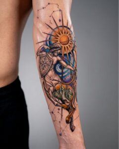 Web Skull Leg Tattoo Design Inkbulb