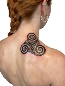 Triangle Circle Back Tattoo Design Inkbulb