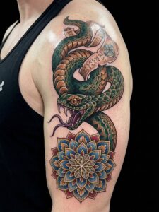 Snake Arm Hand Tattoo Design Inkbulb