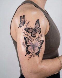 Butterfly Web Arm Hand Tattoo Design Inkbulb