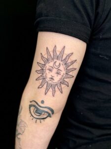 Sun Arm Hand Tattoo Design Inkbulb